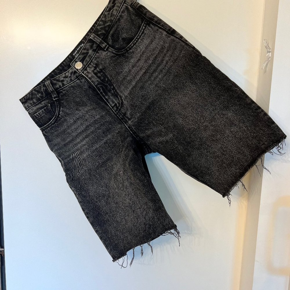 Frank And Oak High Rise Cut Off Jean Shorts
